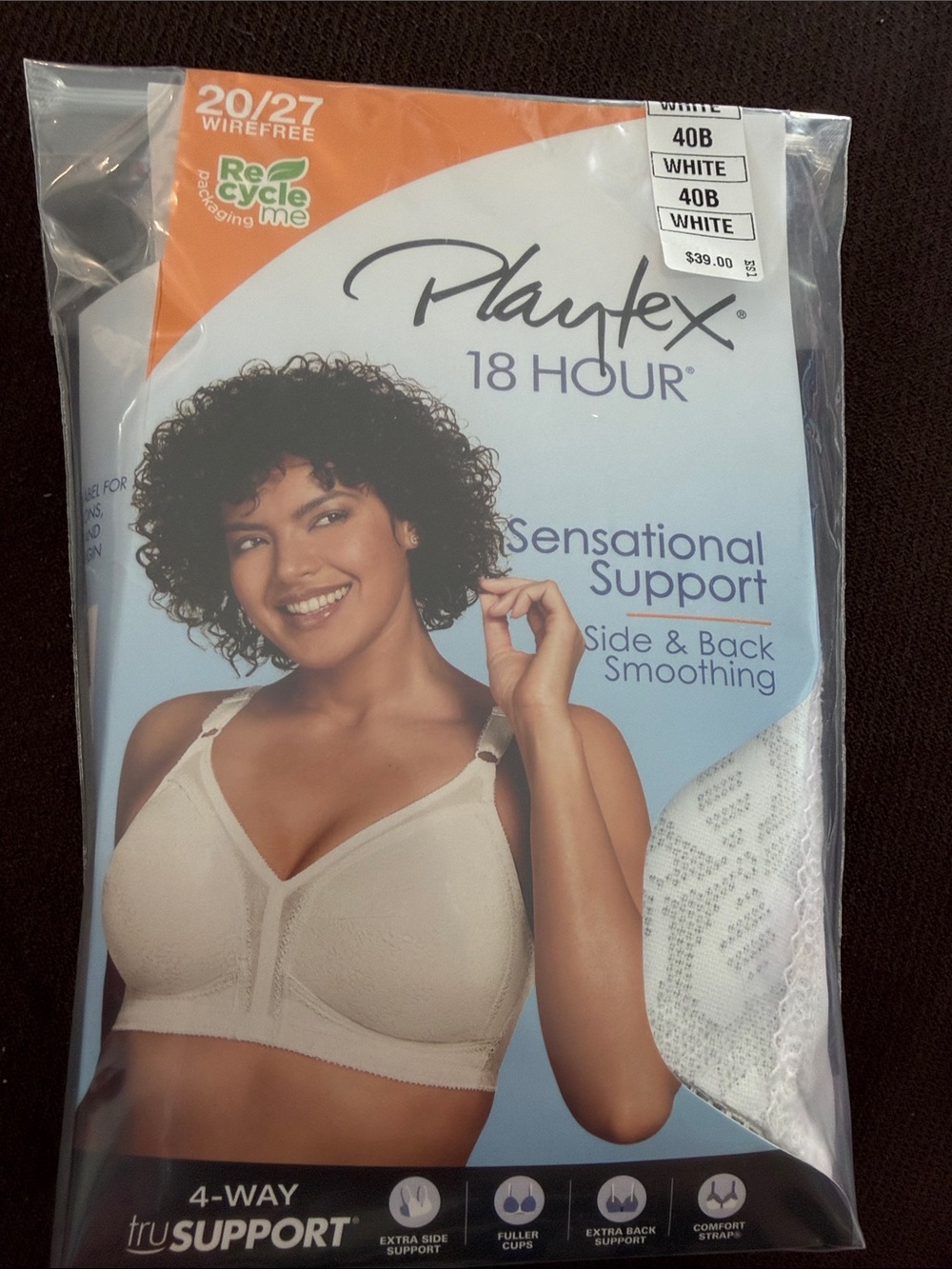 Playtex 18 Hour Wirefree Bra - White/Cream